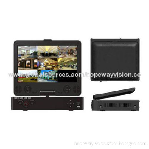 8CH 720P NVR with 10.5" Built-in LCD Screen, P2P Onvif, 3G Wi-Fi
